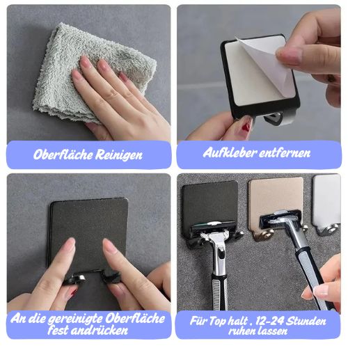 RazorLock Doppelset PVC – Der smarte Rasierhalter für dein Badezimmer