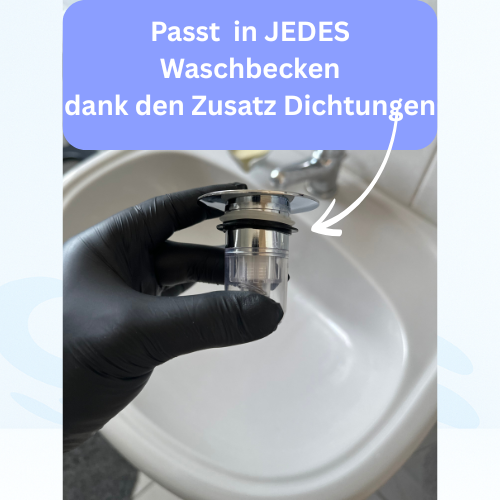 FlowFixPlus – Der 3 in 1 Ablaufstopfen für jedes Waschbecken